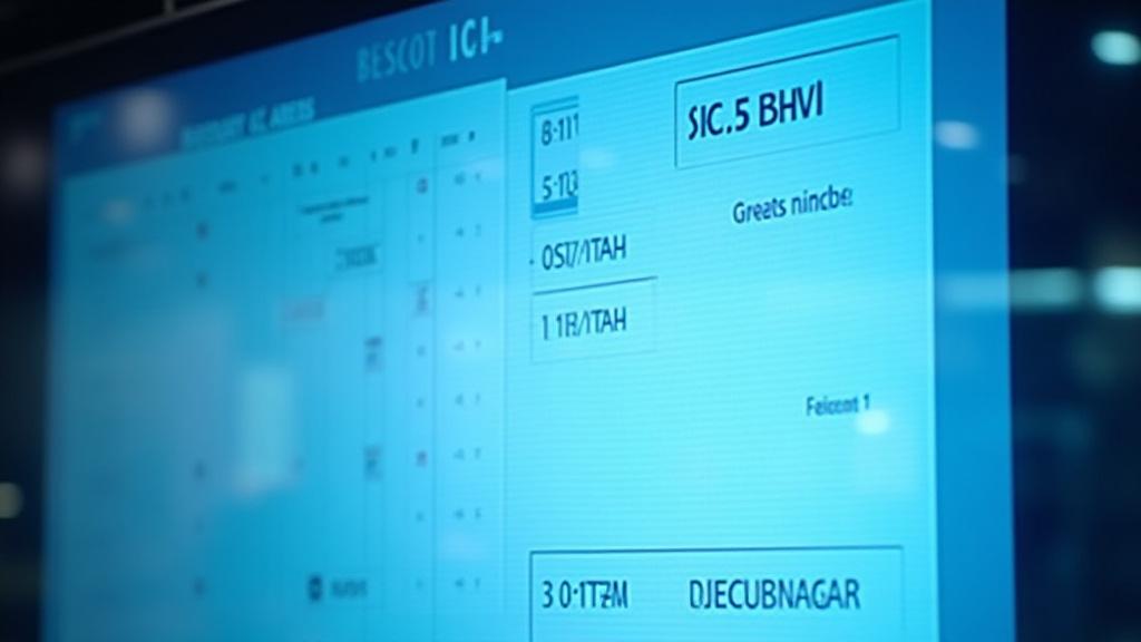 Preview of the digital ice schedule board showing time slots.